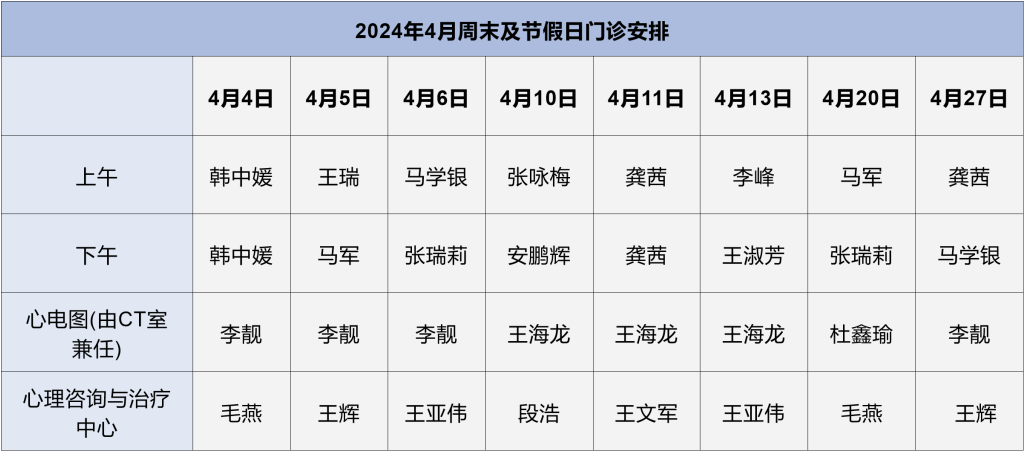 自治区宁安医院增设节假日 周末专家门诊公告